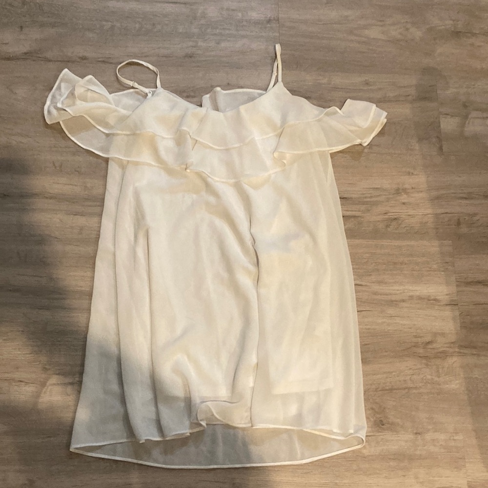 Lulu’s White Ruffle Dress